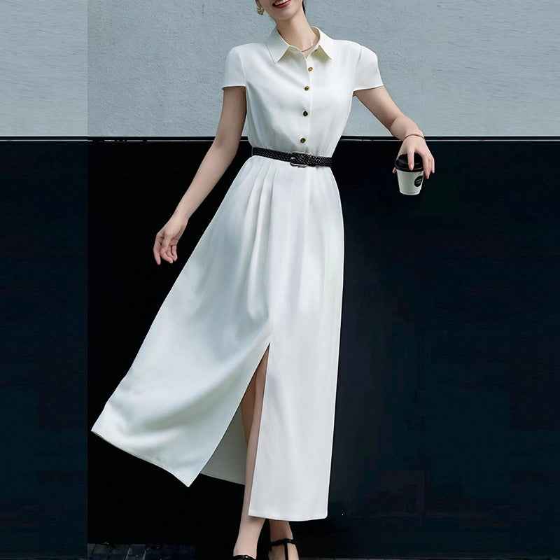 maxi dress form fitting Offstage Hollow Out Shimmering Maxi Dress main image 1