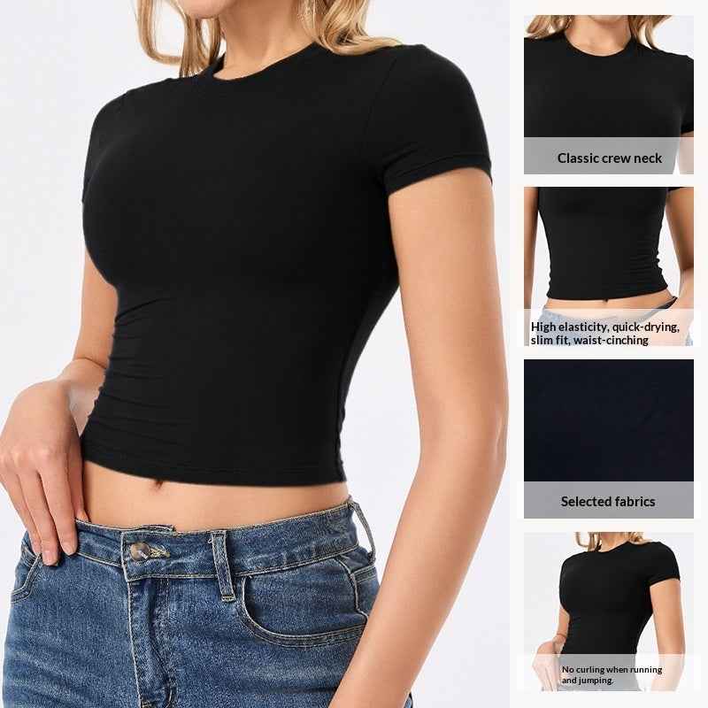 Tight-fitting Quick-drying Short-sleeve T-shirt Casual Top