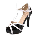 Summer Stiletto-heel Peep-toe Sandals With A Platform