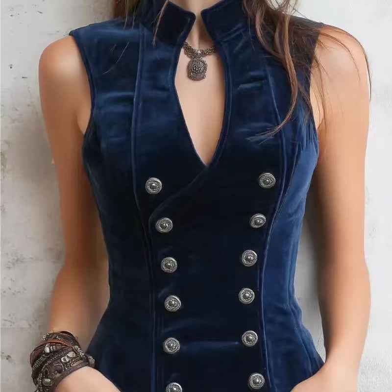 Womens Formal French V-neck Blouse