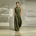 Sleeveless Loose Top & High-Waist Wide-Leg Pants Set