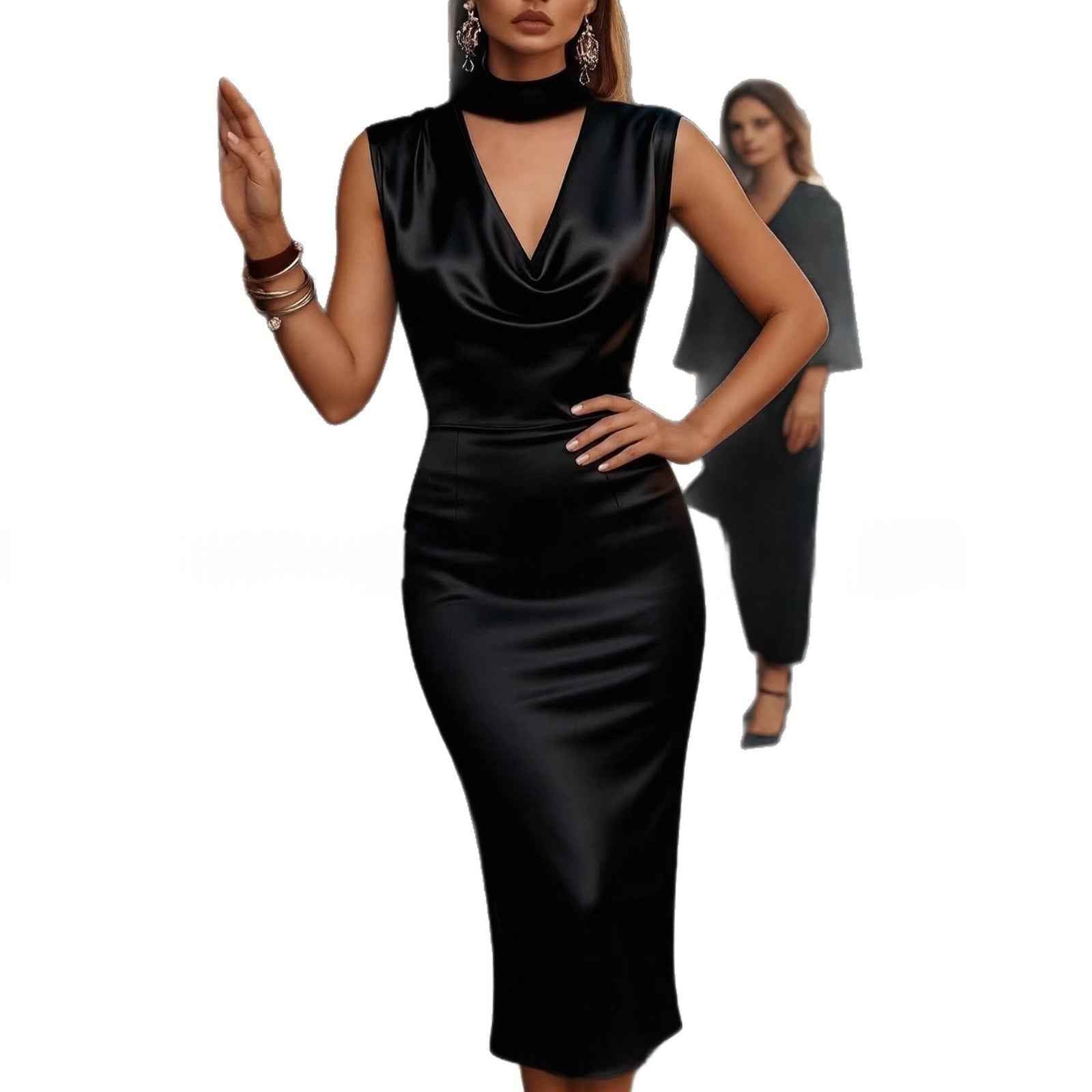 A Waist-cinching Figure-flattering Sheath Dress