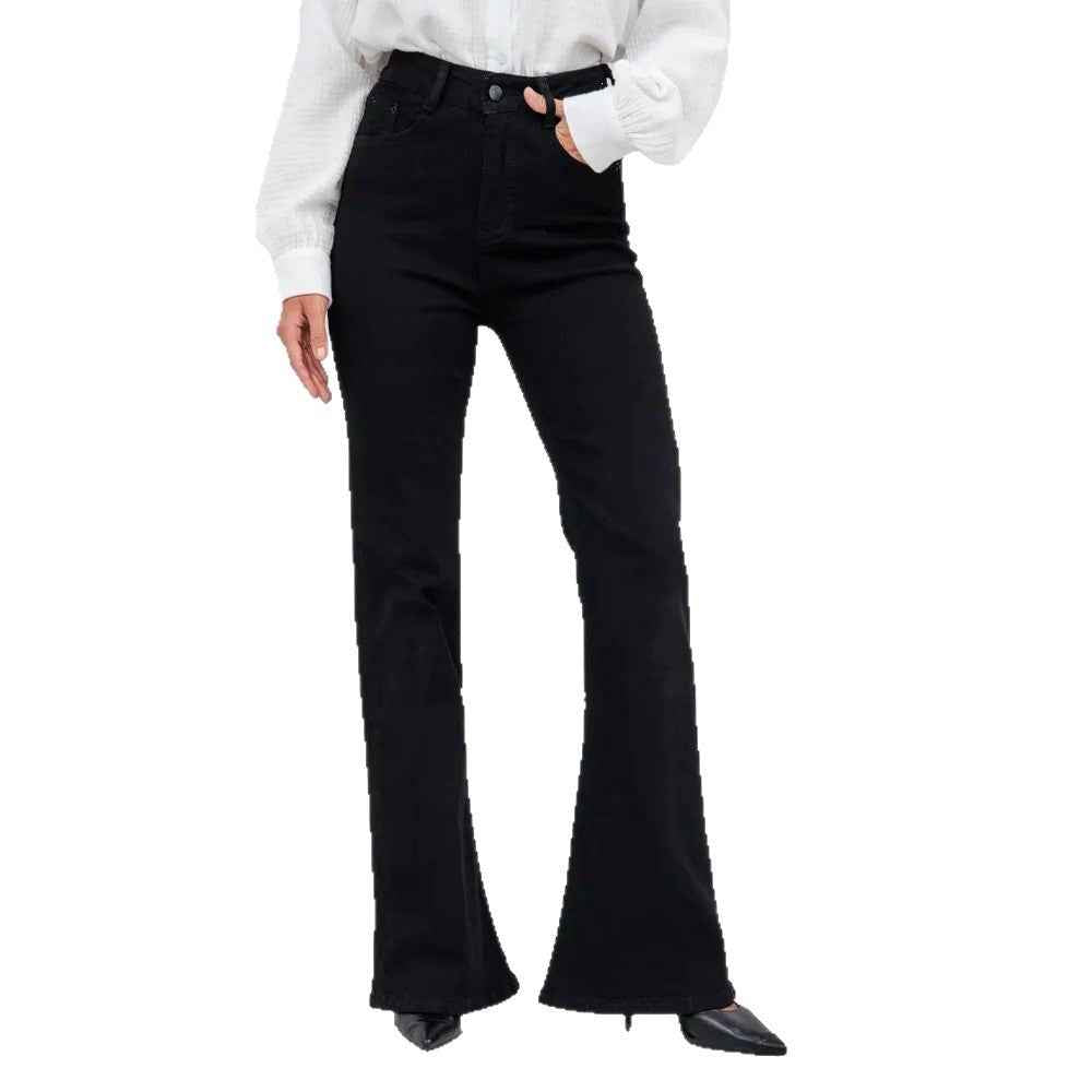 Slightly Stretchy Slightly Flared Full-length Jeans