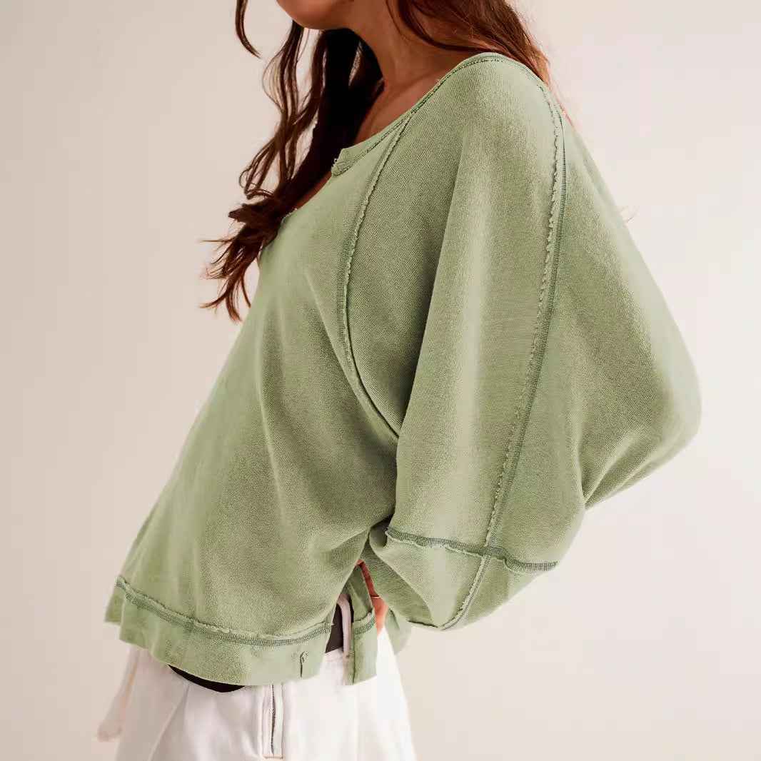 Womens V-neck Knit Sweater Casual Style