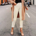 Black Womens Slim Straight-leg Jeans