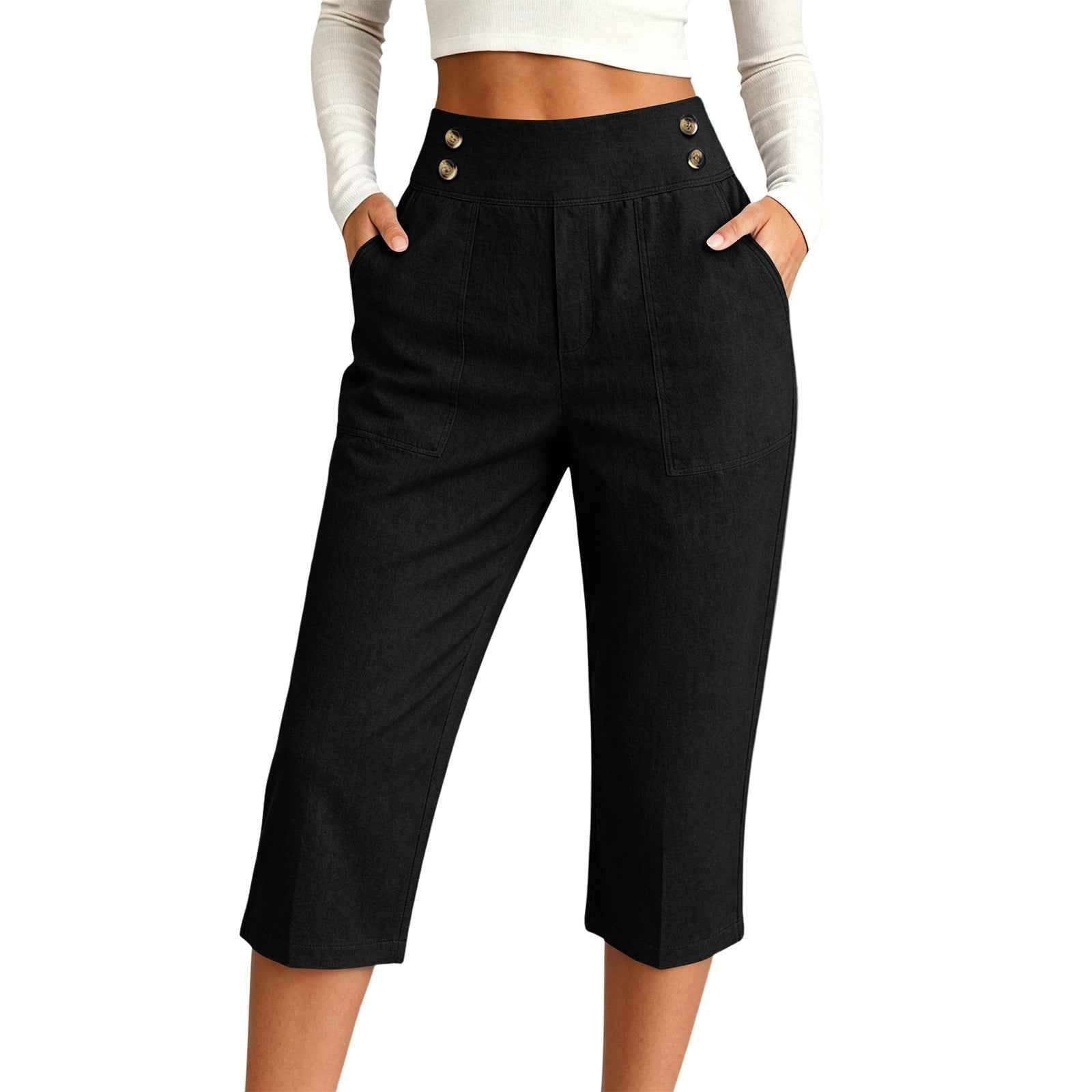 Casual Comfortable And Relaxed-fit Button-up Sweatpants