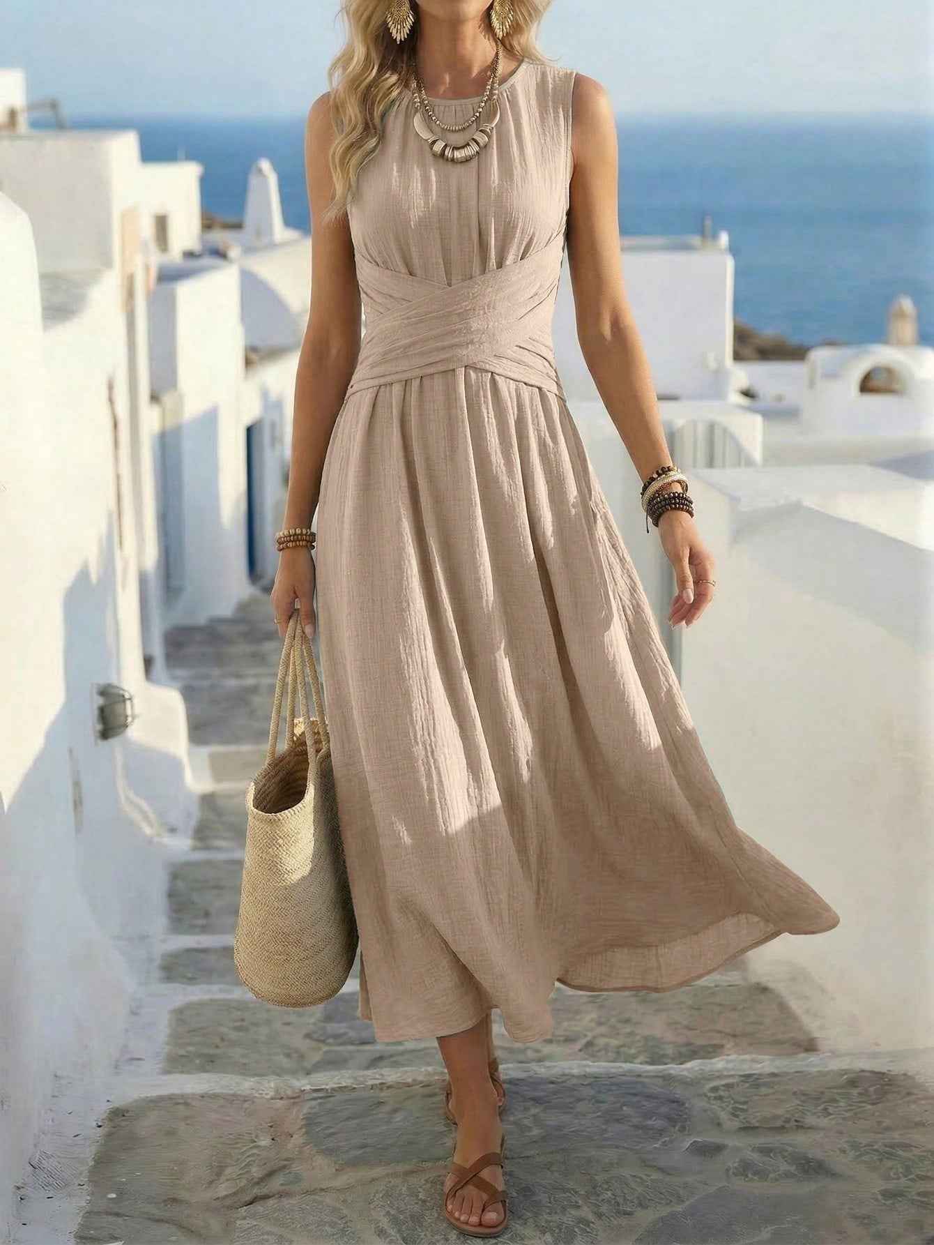 Summer Sleeveless Maxi Dress European And American Style