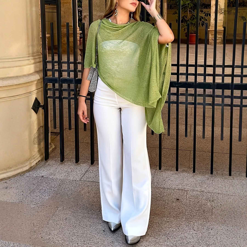 Women's Solid Knit Shawl Wrap
