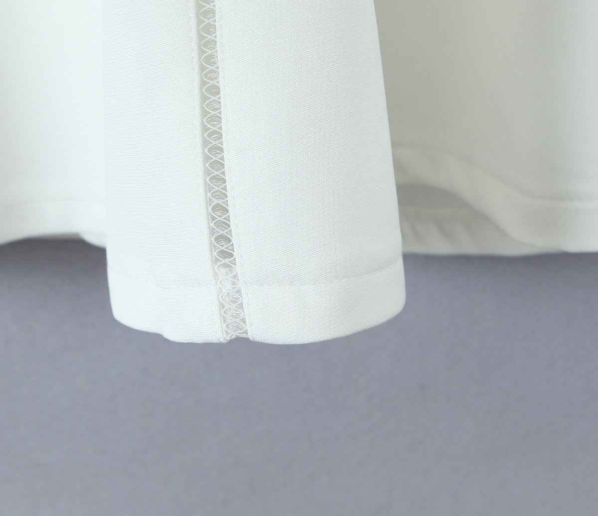 White Backless Halter-neck Mini Dress with Flared Hem