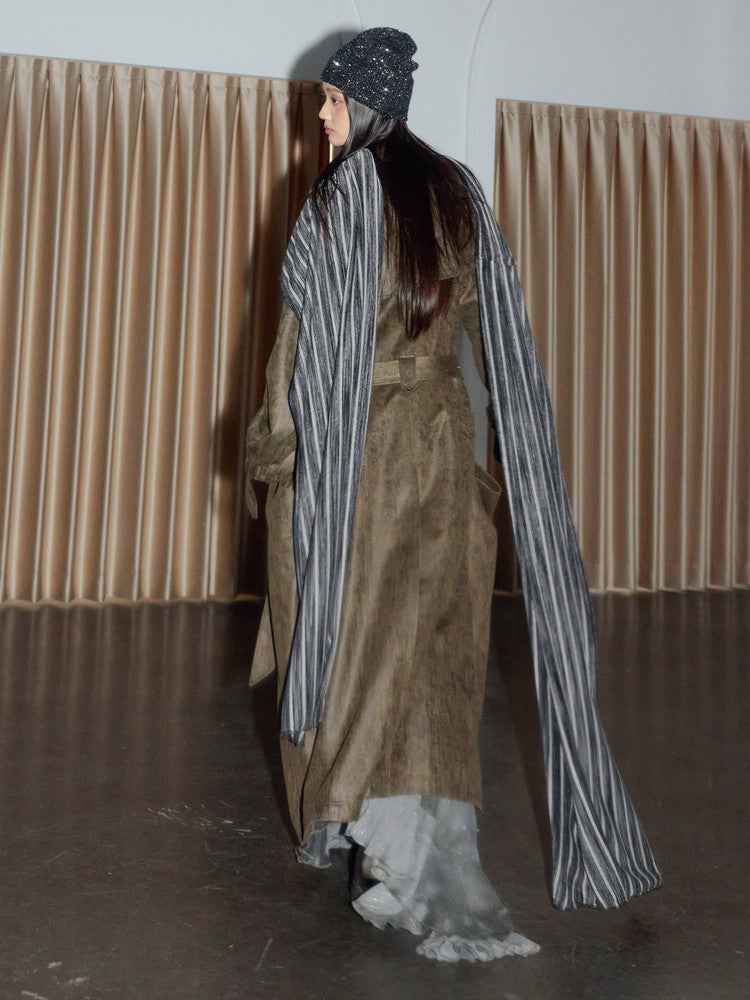 Women's Retro PU Leather Large Pocket Coat