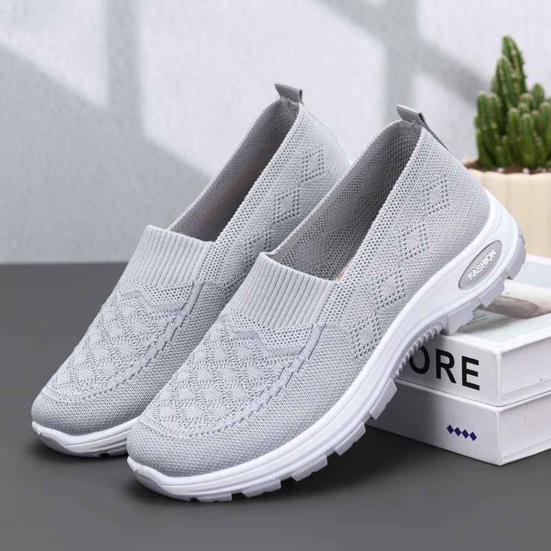 Flyknit Walking Shoes — Soft Sole, Non-Slip, Breathable
