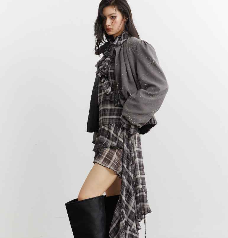 Short Lined Jacket – Cropped, Gray
