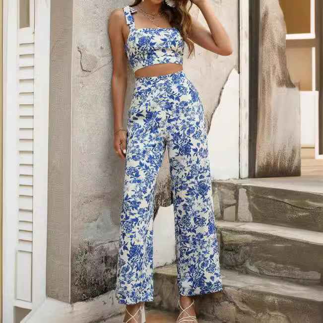 Womens Fashionable Casual Printed Set