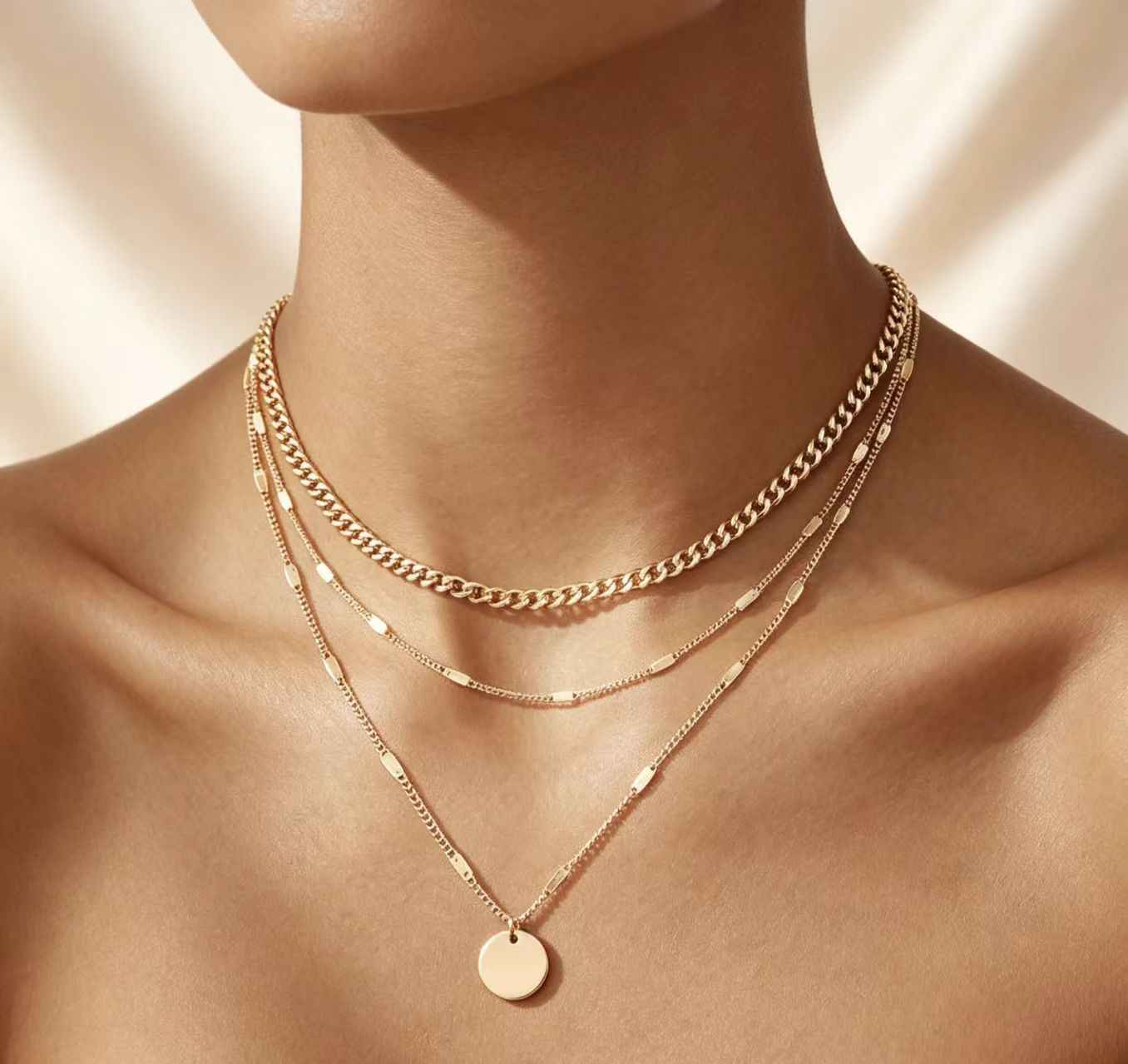 Multilayer Fashionable Versatile Necklace For Layered Styling