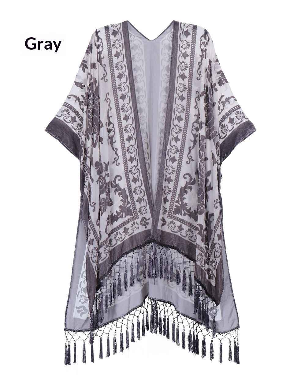 Bohemian Fringed Shawl – Handmade Long Wrap, 19 Colors