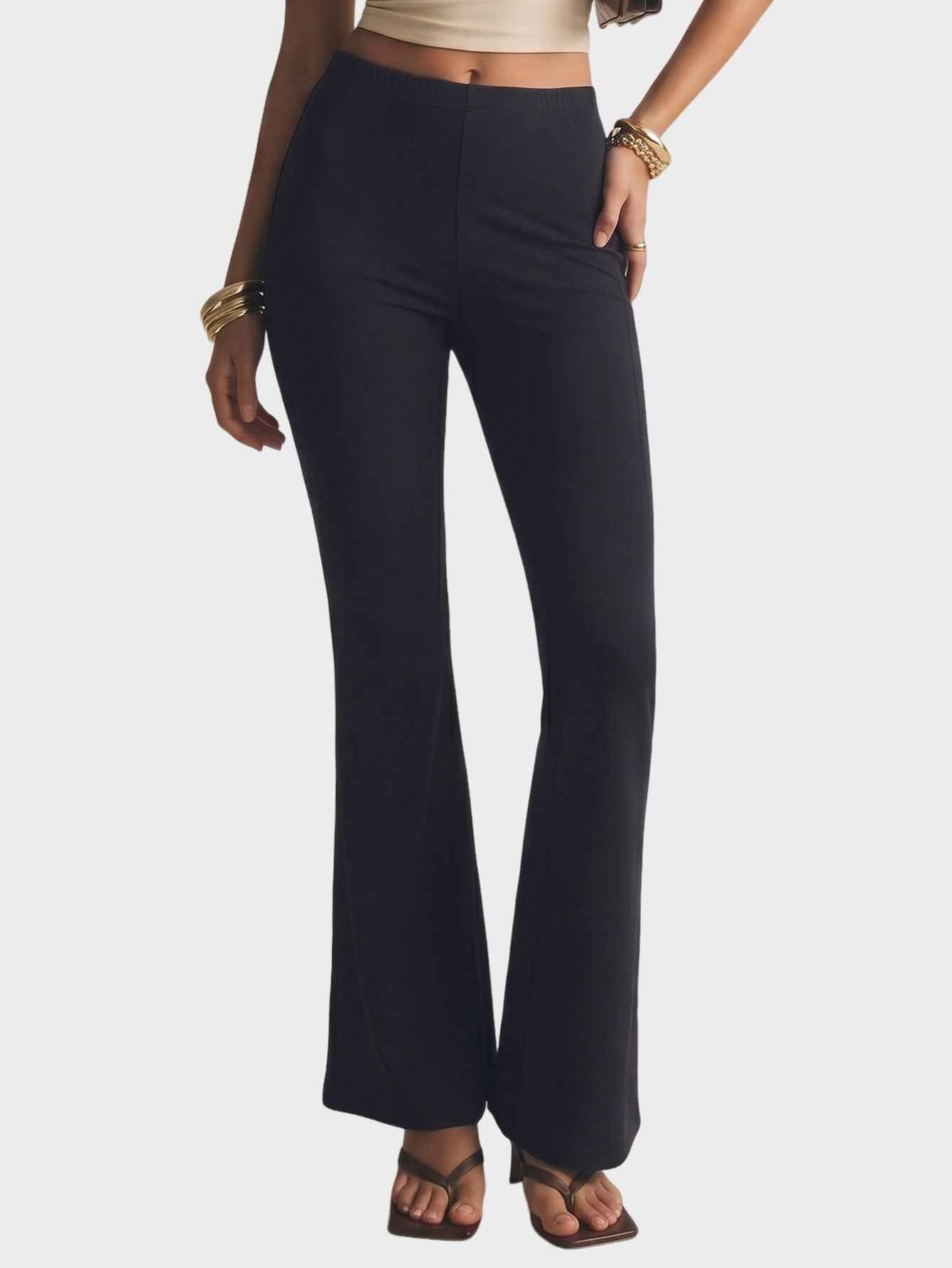 High-Waisted Quick-Drying Bootcut Pants Womens Sports Pants