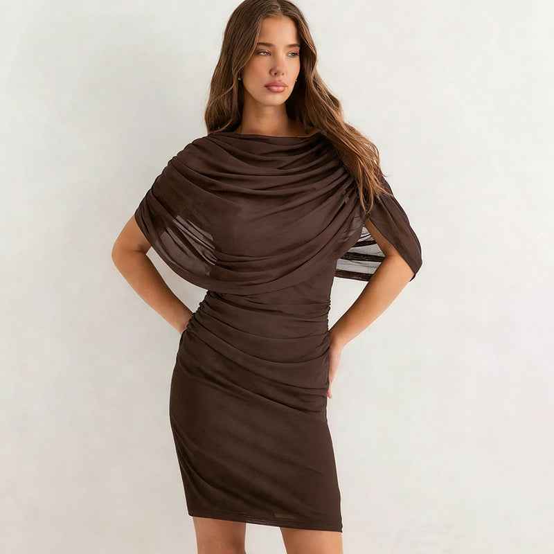 Patchwork Midi Dress — High Waist, Slim Fit, Sleeveless Street Fashion