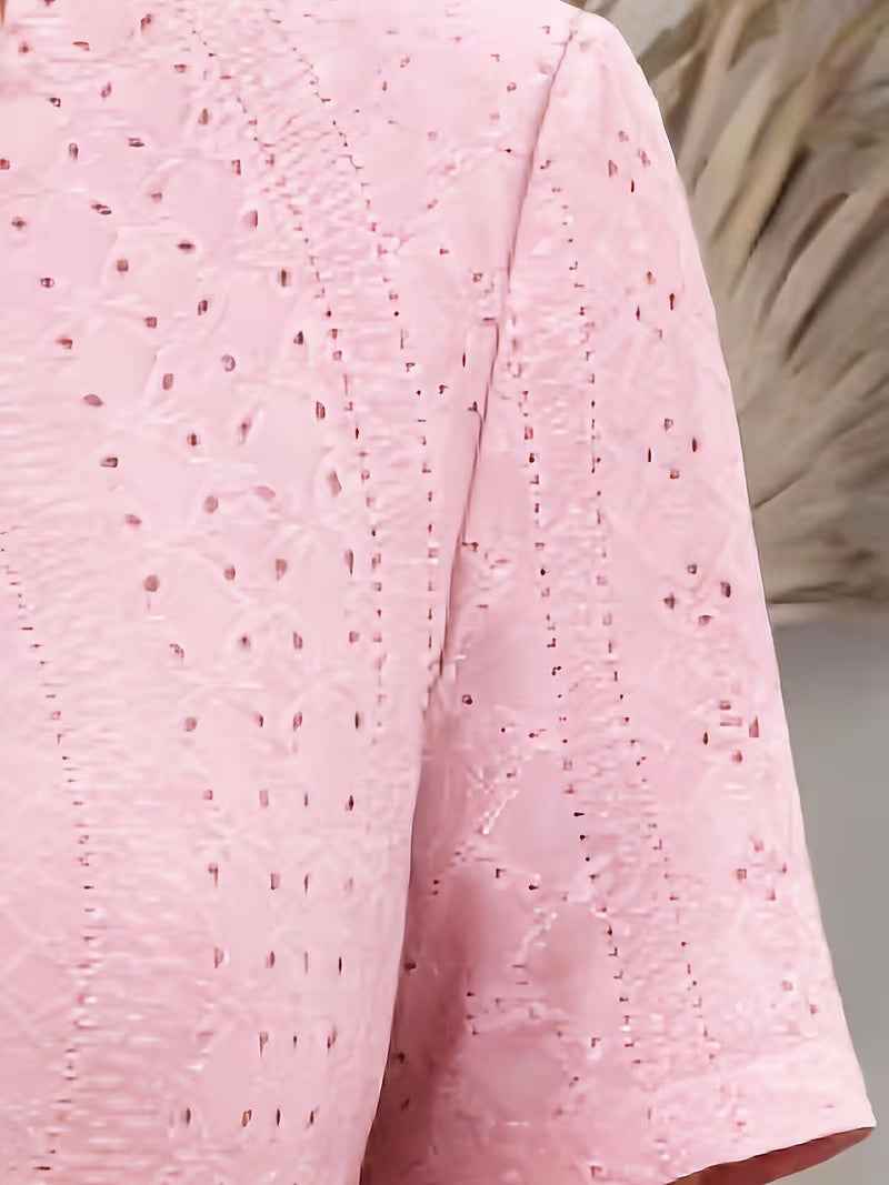 Loose-Fit Round Neck Short Sleeve Top