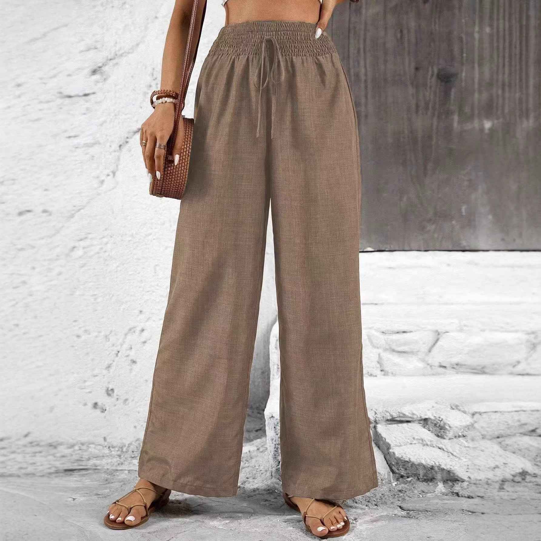 High-Waist Straight-Leg Trousers — 7 Colours, S–XXL