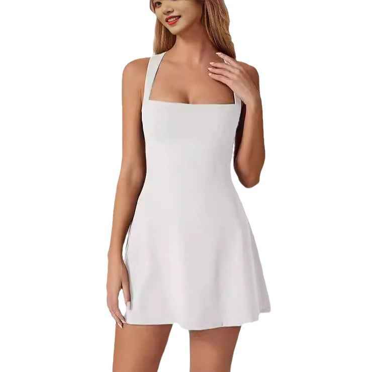 Square Neck Sleeveless Mini Dress