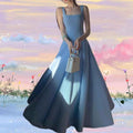 Slimming Elegant Suspender Long Dress
