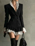 New Arrival Patchwork Color-block Long-sleeve Dress
