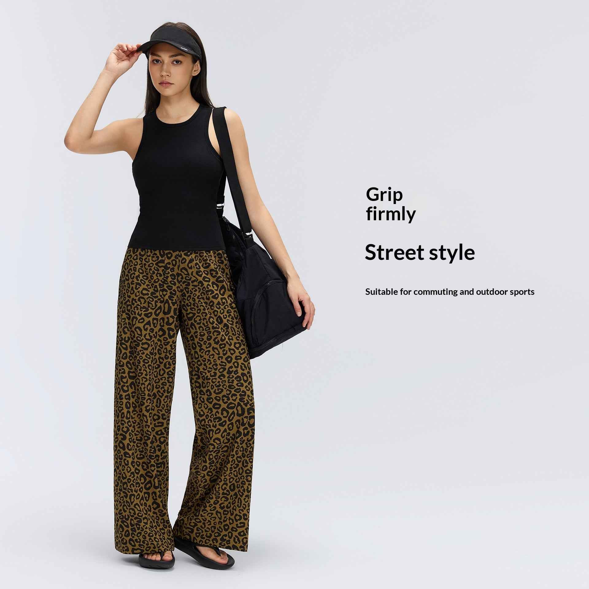 High-Waist Drawstring Wide-Leg Pants