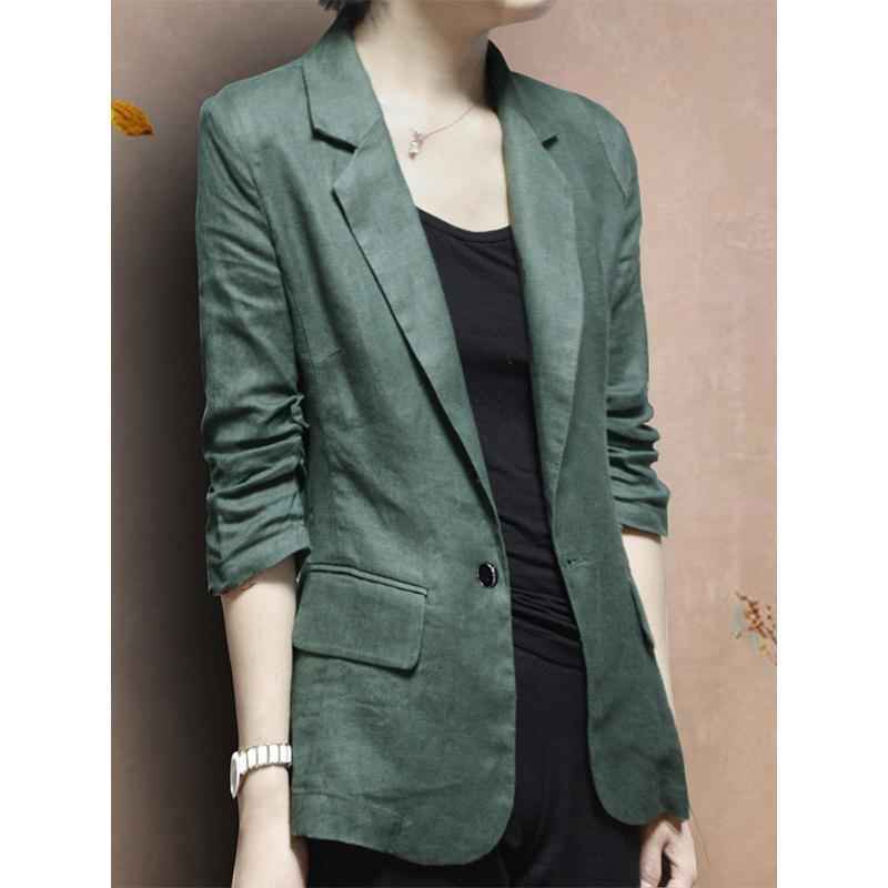 Cotton-Linen Blazer — Relaxed Casual Suit Jacket