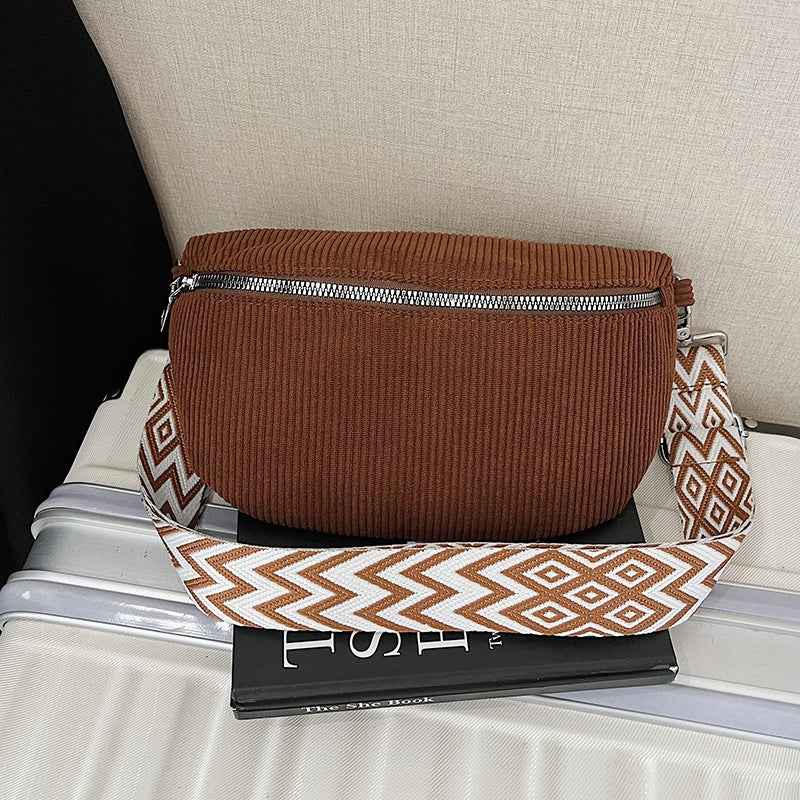 Corduroy Crossbody Bag — 4 Colours