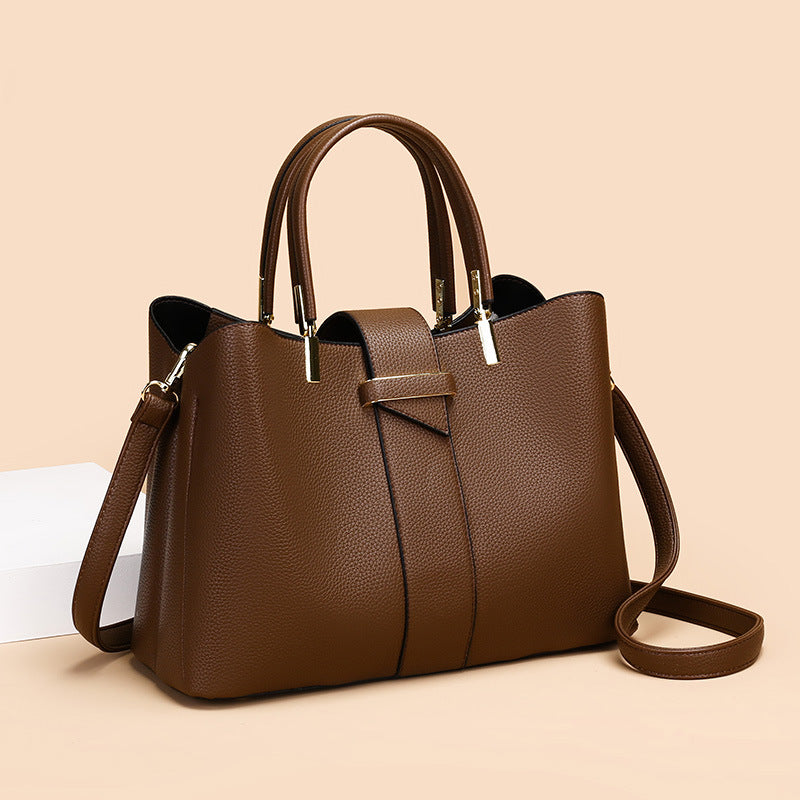 Retro Bucket Crossbody Handbag – Soft Polyester Everyday Bag