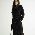 Slim-Fit Viscose Short Coat – Solid Black, Regular Sleeve