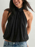 Women's Backless Halter Top — Sleeveless Slim Fit