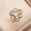 Fashion Light Luxury Flower Ring For Women