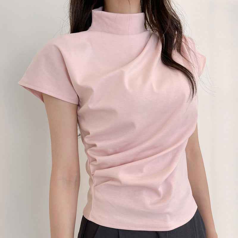 Printed Loose Fit Short Sleeve Top | Women's Elegant Pullover