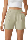 Women's Mid-Waist Colour-Block Chenille Straight-Leg Shorts