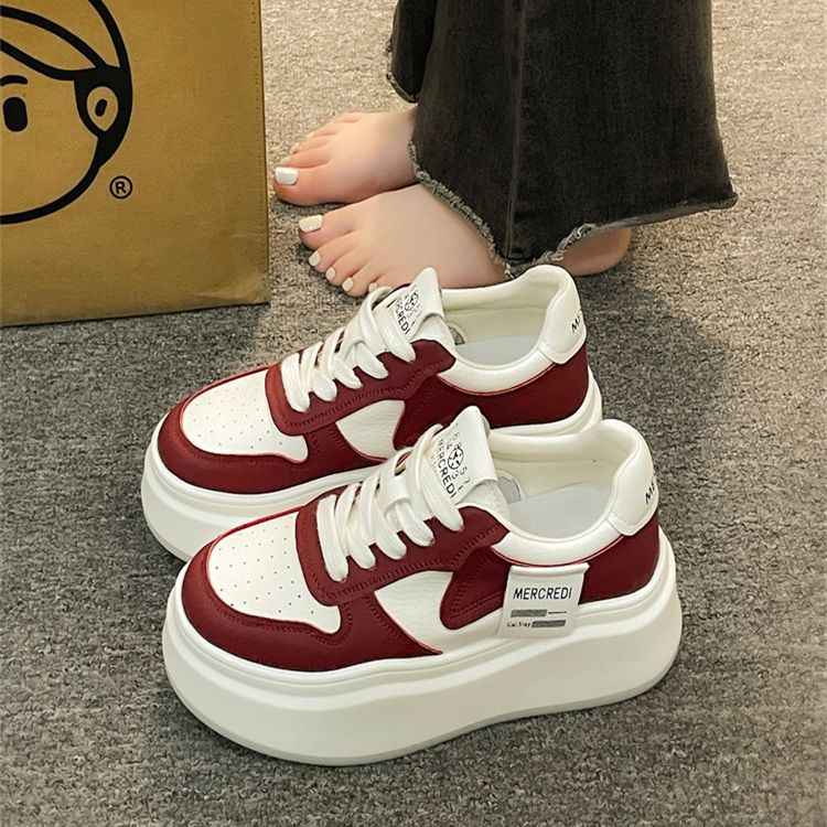 Designer Style Sneakers Durable And Height Enhancing With A Fashionable Thick Sole