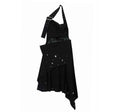 Women's Rhinestone Halter-Neck Asymmetric Fairy Dress