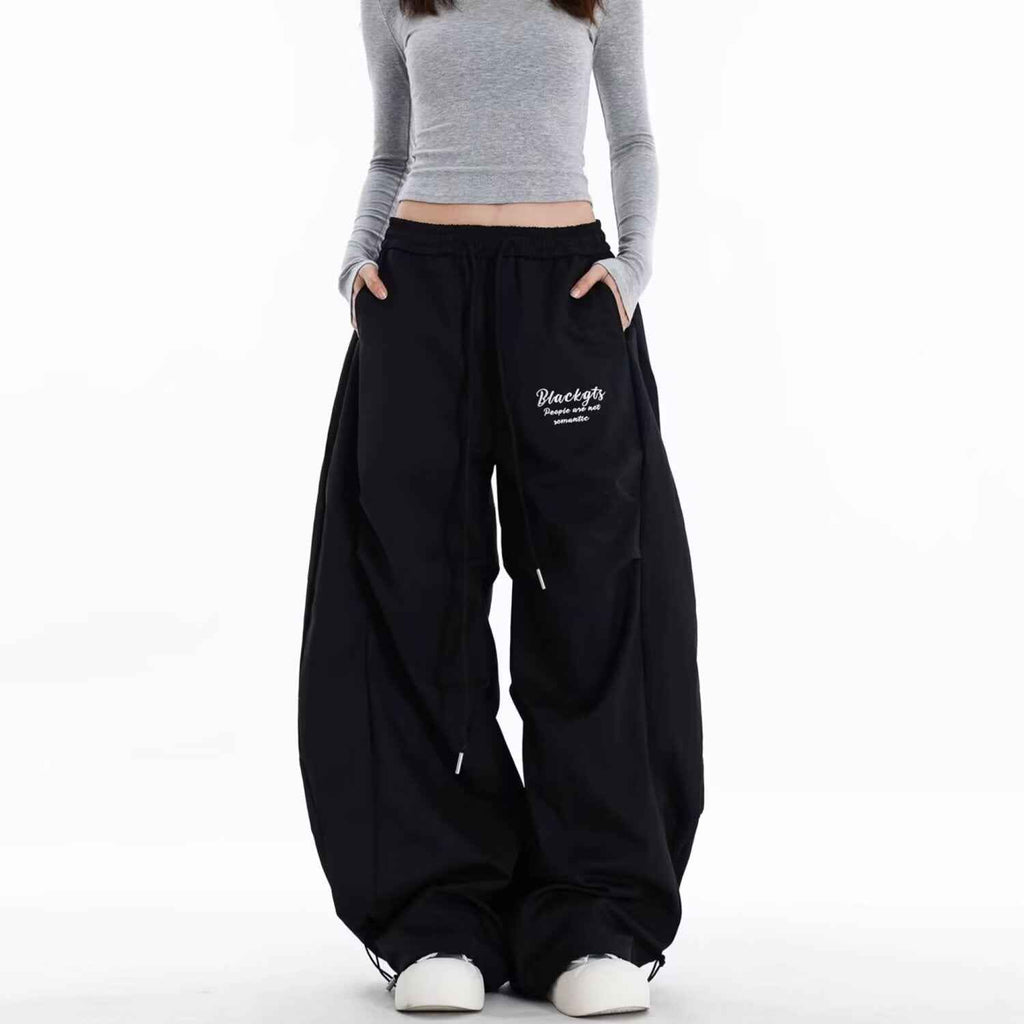 Relaxed-Fit Straight-Leg Pants – Lightweight Polyester, Full Length