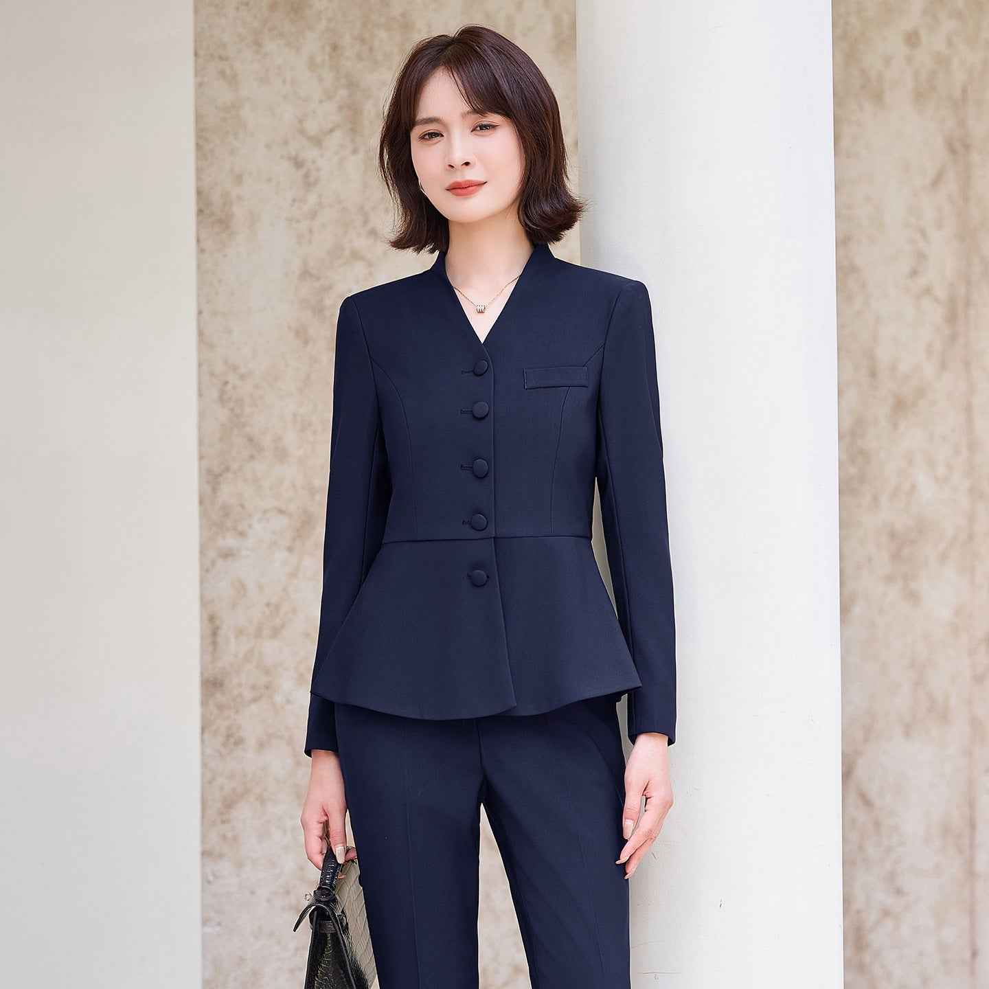 Collar Chanel-Style Suit