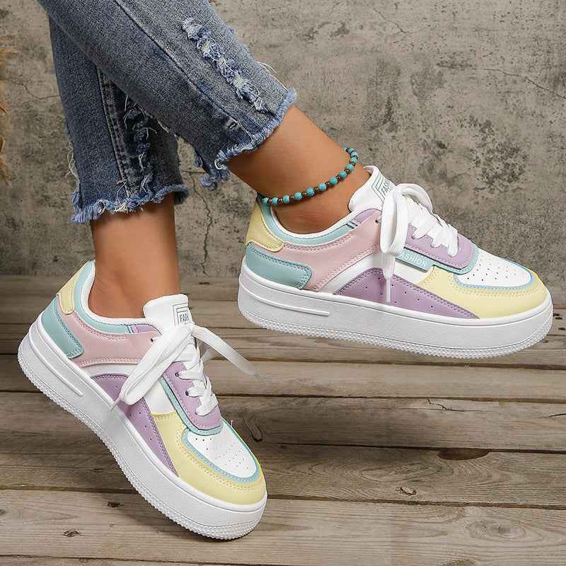 Women's Breathable Casual Sneakers — Non-Slip, Round Toe