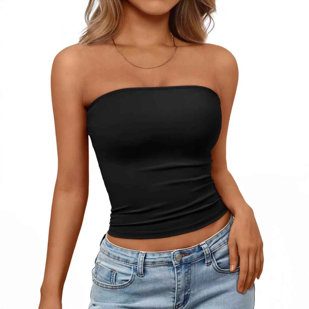 Off-Shoulder Tube Top – Slim Fit, Sleeveless, Summer Essential