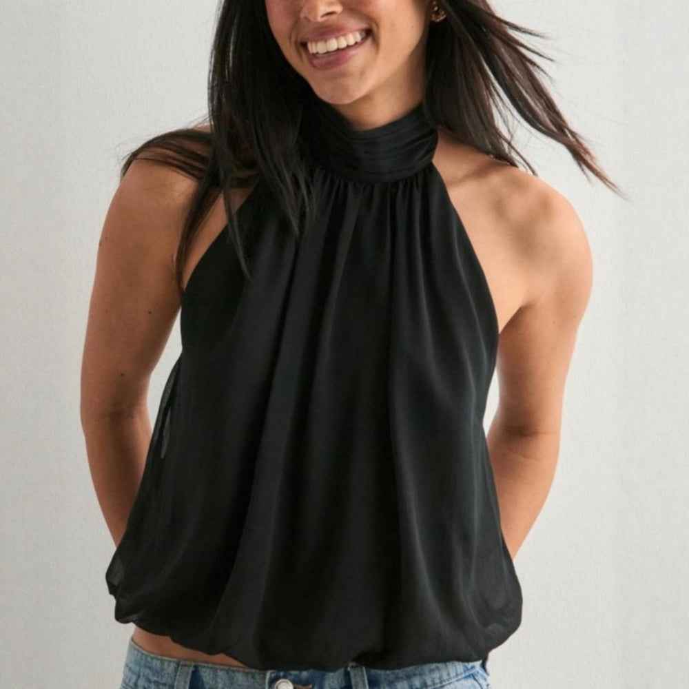 Women's Backless Halter Top — Sleeveless Slim Fit