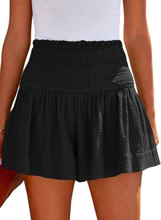 Women's High-Waisted Casual Shorts – Elastic Waist
