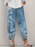 Cropped Printed Casual Pants — 6 Retro Colours, S–2XL