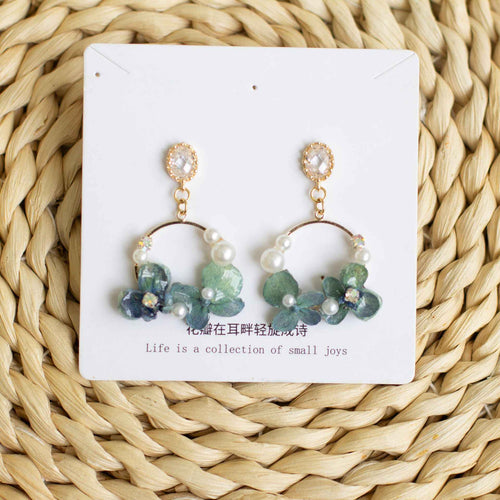 925 Sterling Silver Hydrangea Petal Earrings