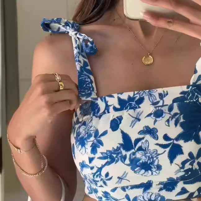 Womens Fashionable Casual Printed Set