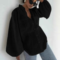 Solid-color Long Sleeves With Double Flap Pockets And A Lapel Collar