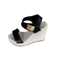 Velcro Strap Wedge Heel Sandals