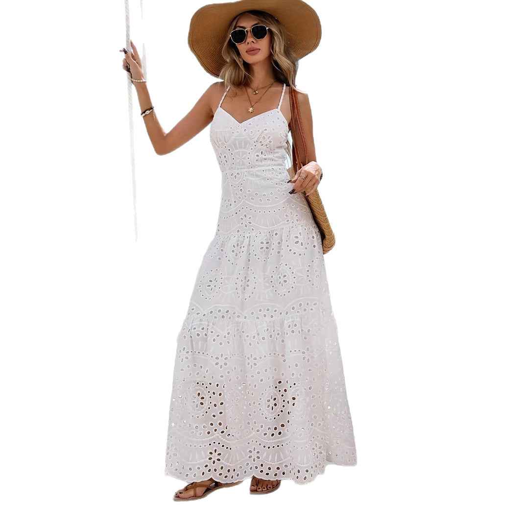Women's Elegant Lace Sleeveless Slip Dress