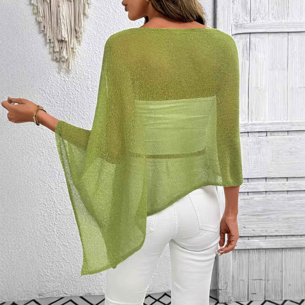Womens Elegant Vintage Asymmetrical Knit Top